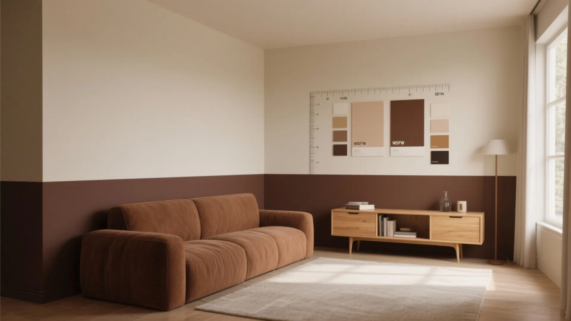 2. Two-Tone Walls to Break Up the Brown