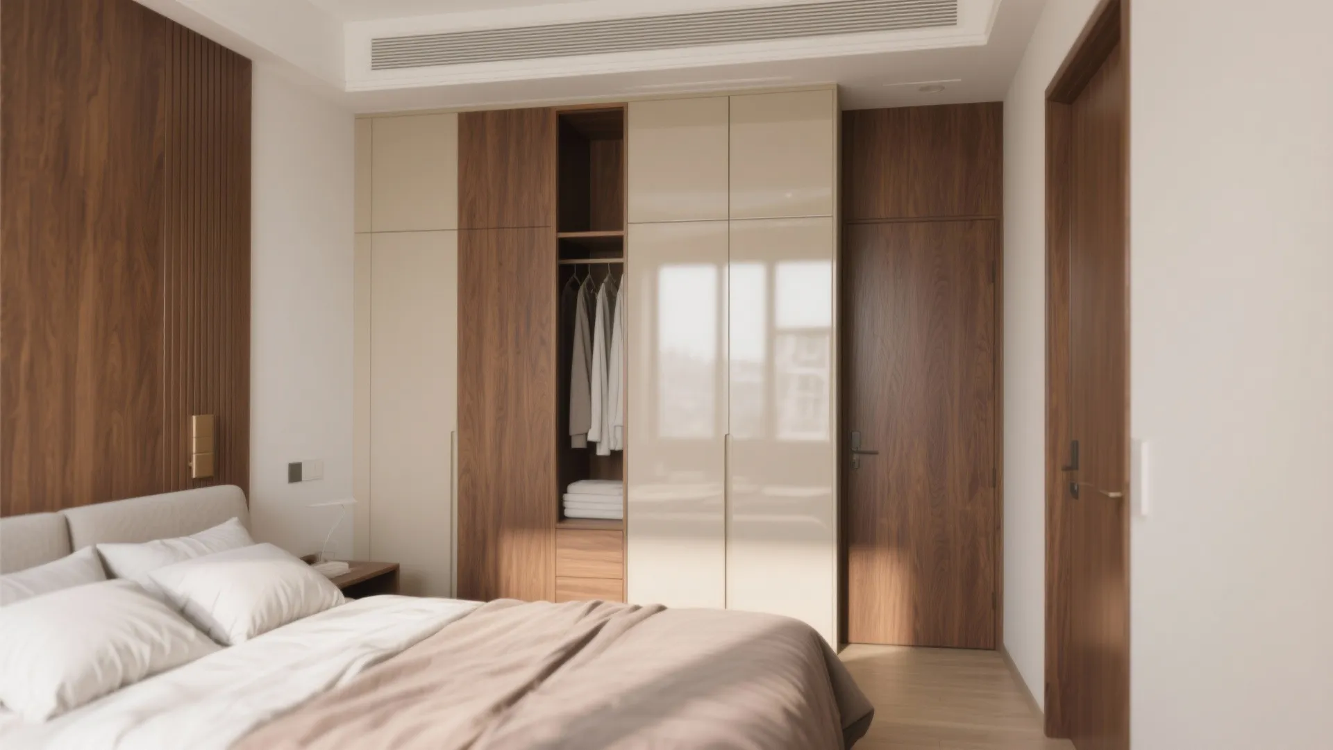 Two-tone wood and lacquer finishes