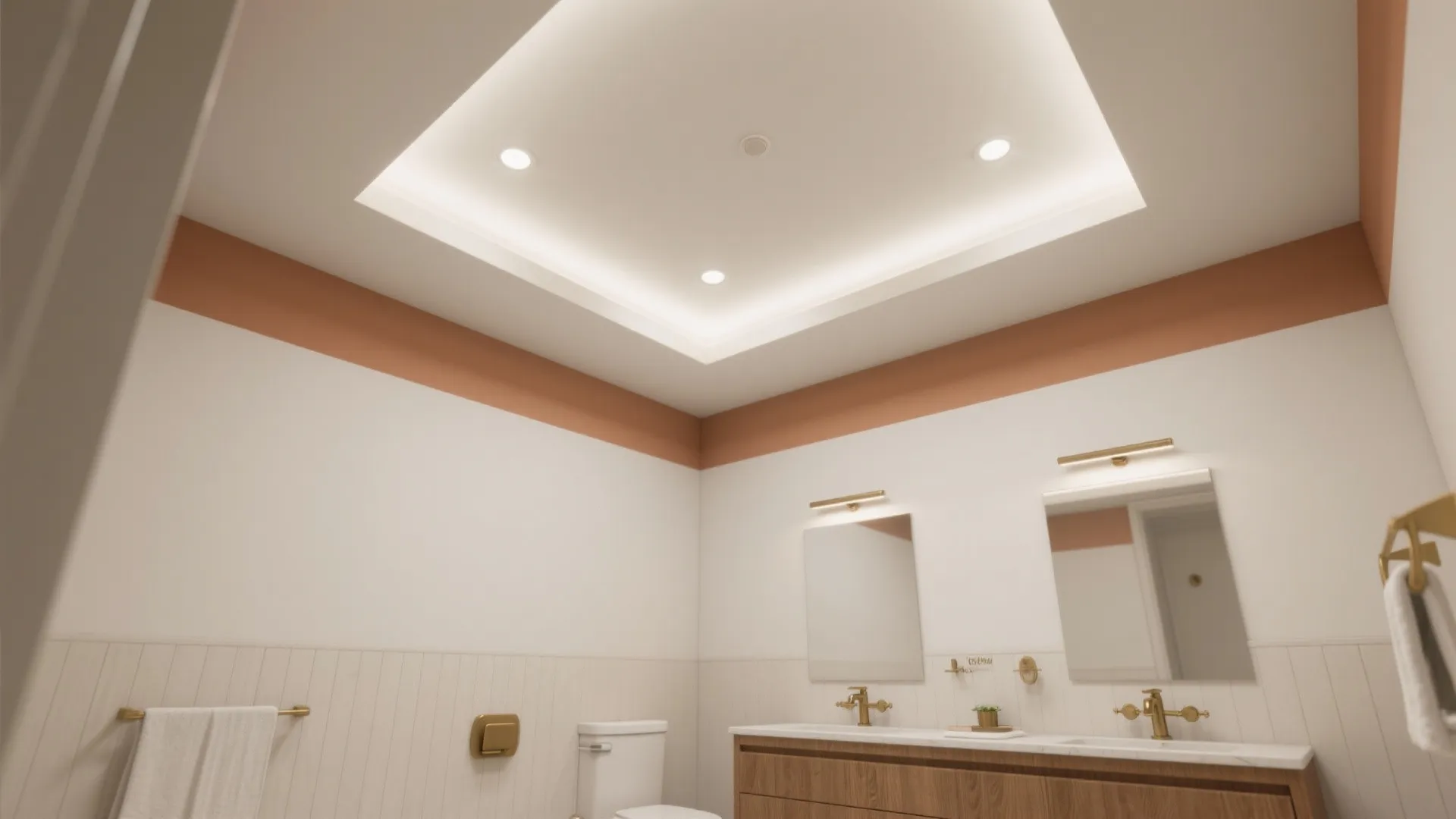 Two-Tone POP Ceiling with Warm Accents