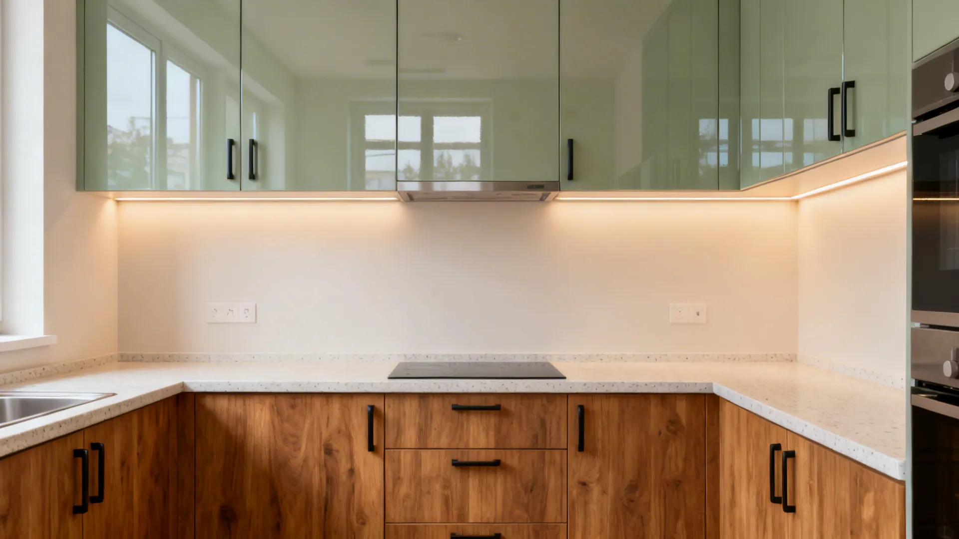 Two-tone Pairing: Wood Lowers, Lacquered Glass Uppers