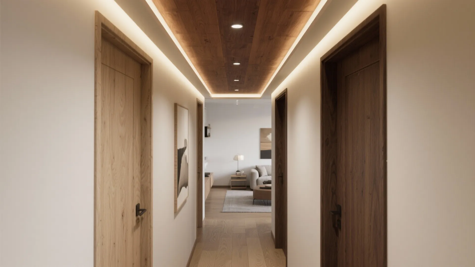 Two-Tone Wood and Light Pairing for Depth