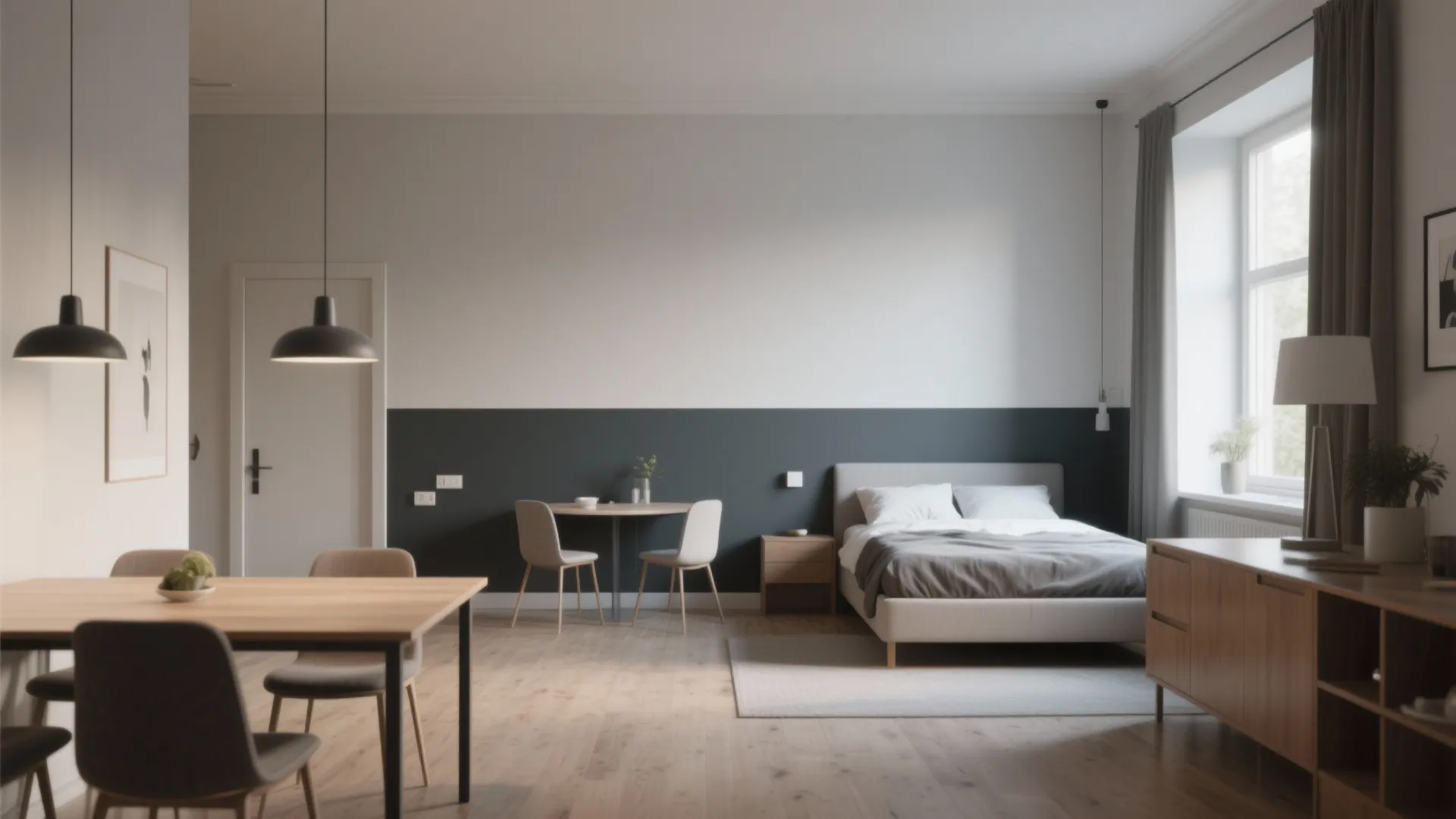 4. Two-Tone Walls to Define Zones