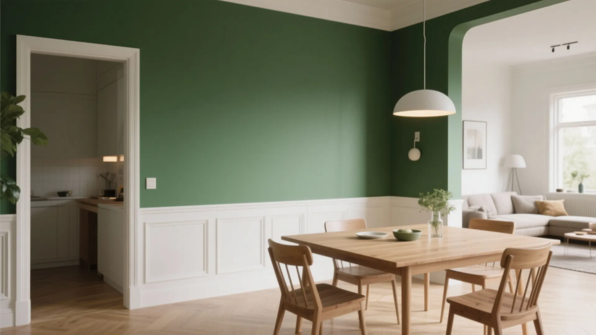 Two-Tone Zoning for Open-Plan Dining Spaces