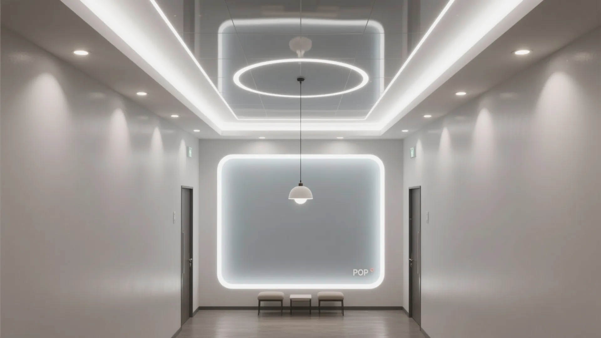 Two-Tone POP Ceiling and Light Zoning