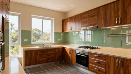 Indian kitchen interior design with two windows: 5 ideas