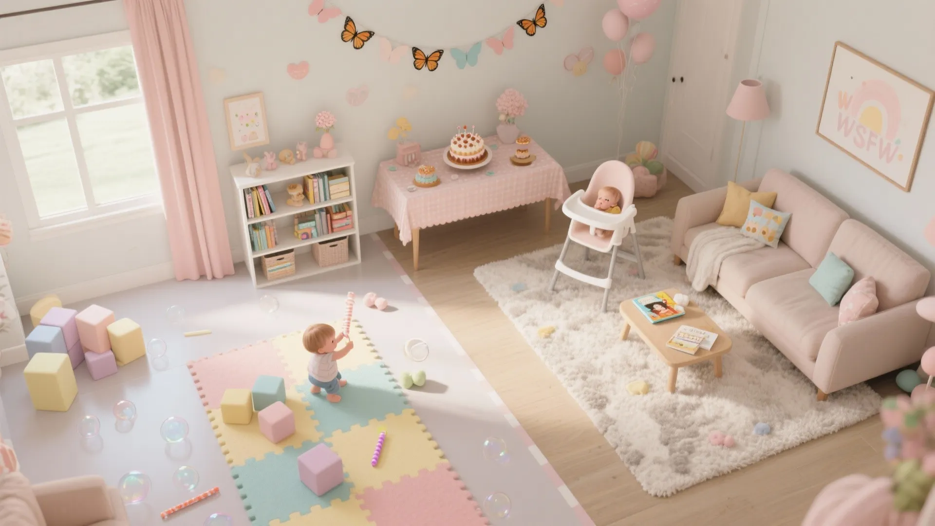 Two-Zone Layout: Play Here, Calm There