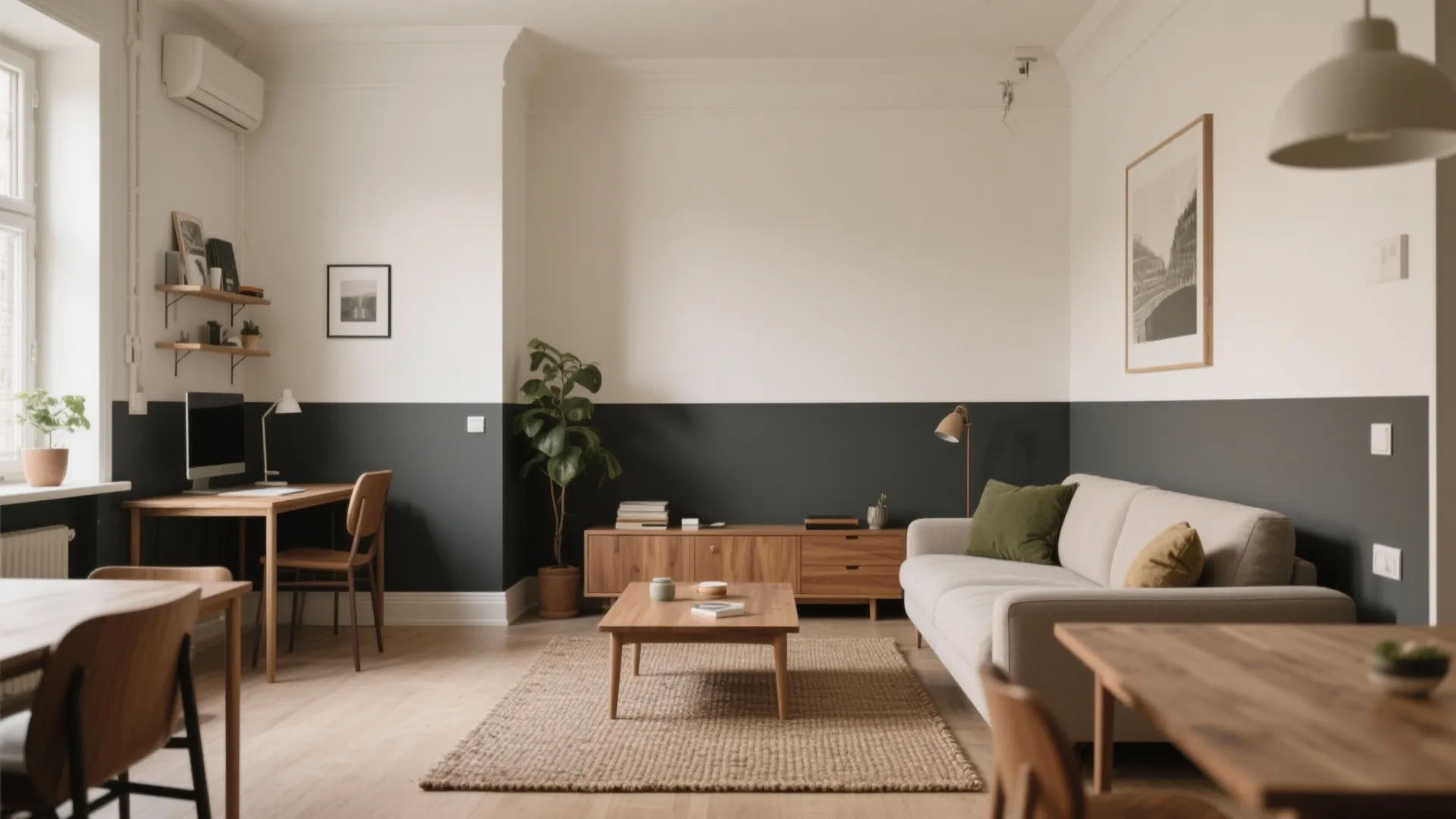 Two-Tone Color Blocking to Zone Micro Spaces