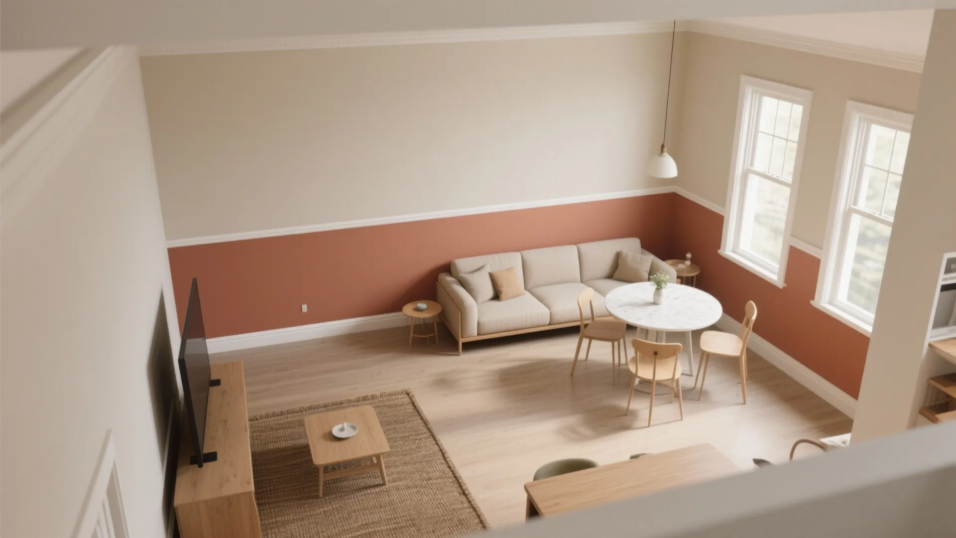 Two‑Tone Walls to Zone Small Spaces