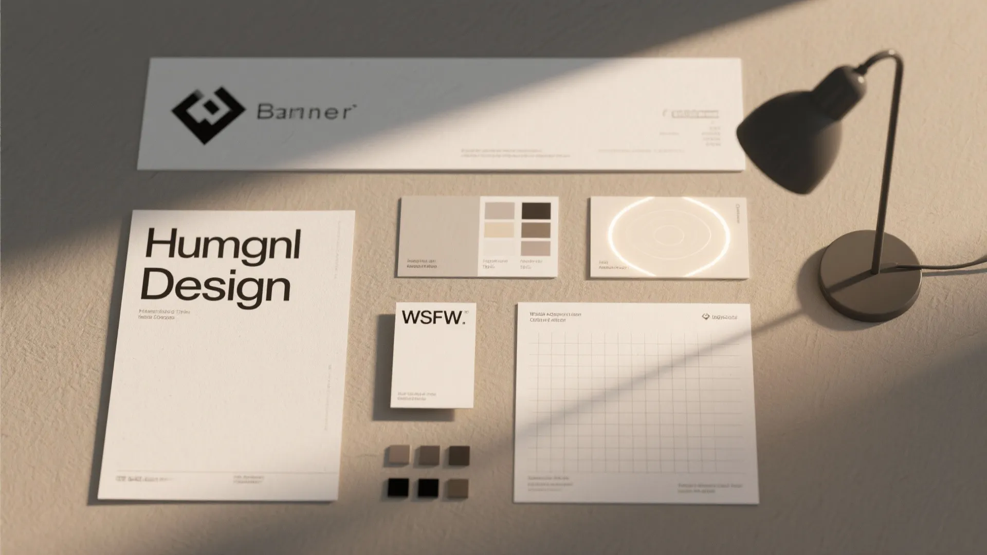 High-Contrast Typography with Glow Accents