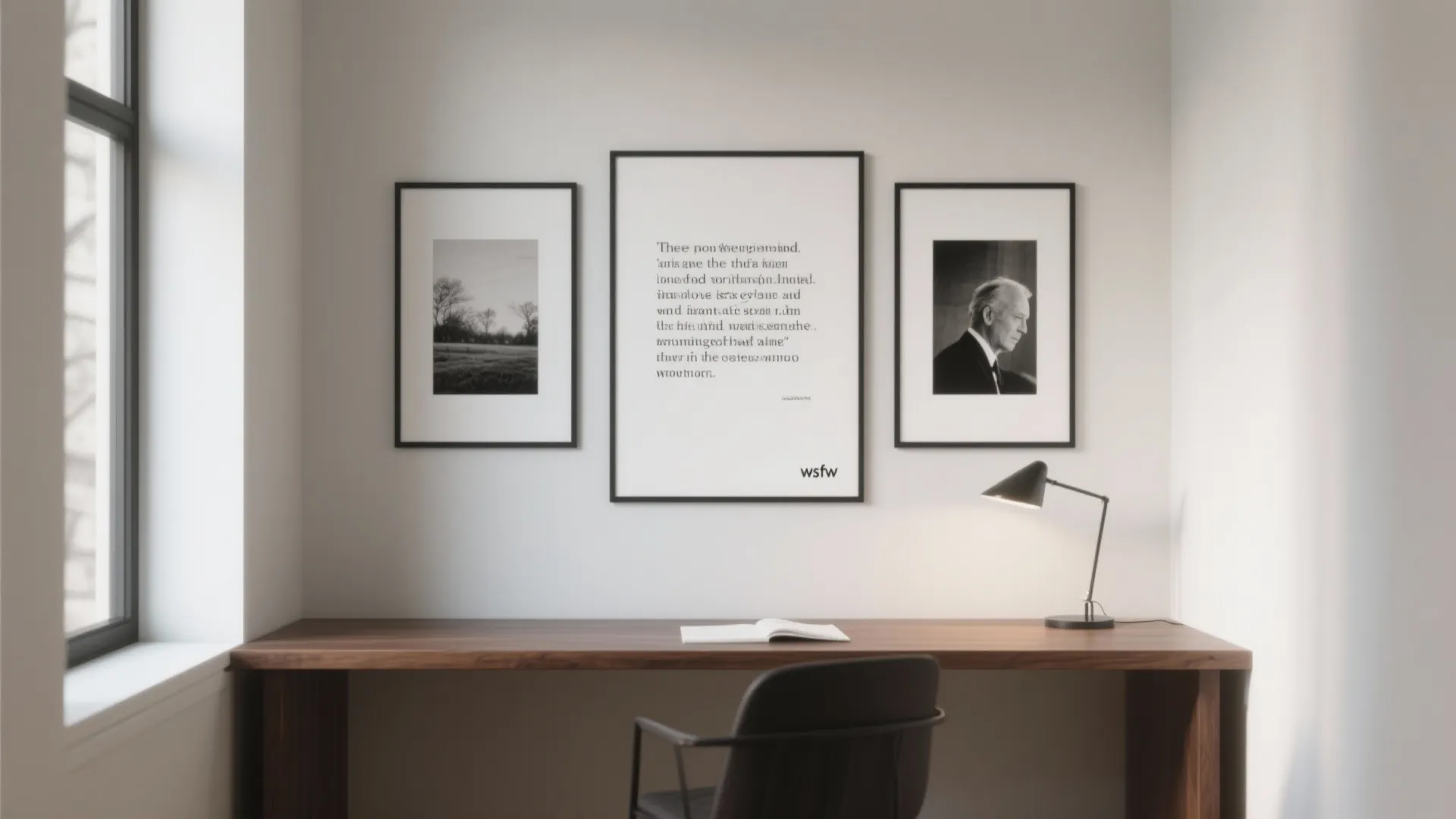 Minimalist Typographic Gallery Wall