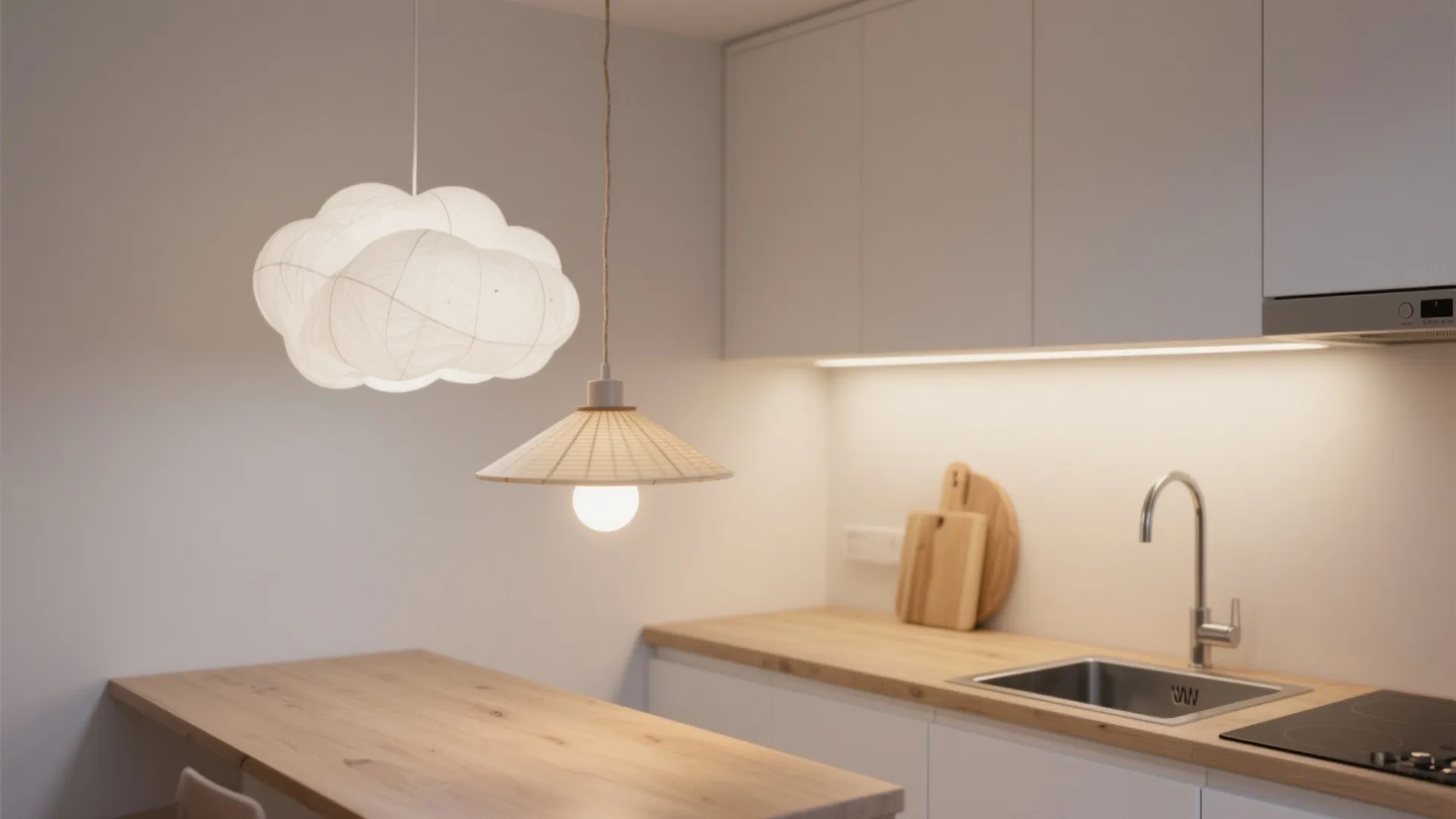 Paper and Tyvek shades for featherlight diffusion