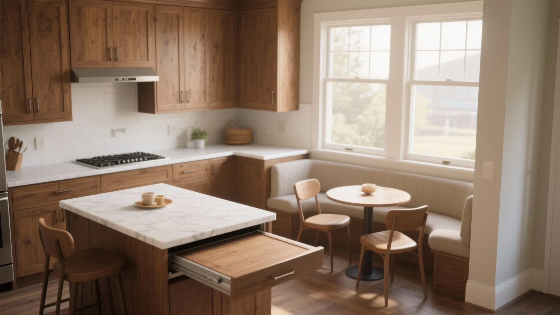 U-Shaped Kitchen with Breakfast Nook