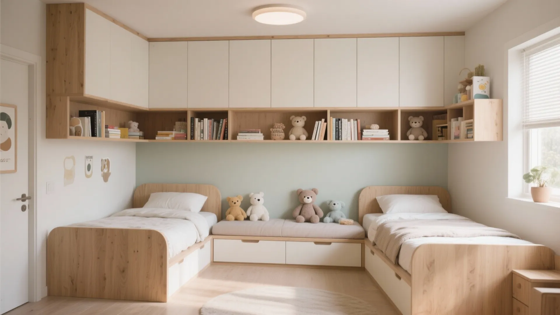 4. U-Shaped Built-In Beds