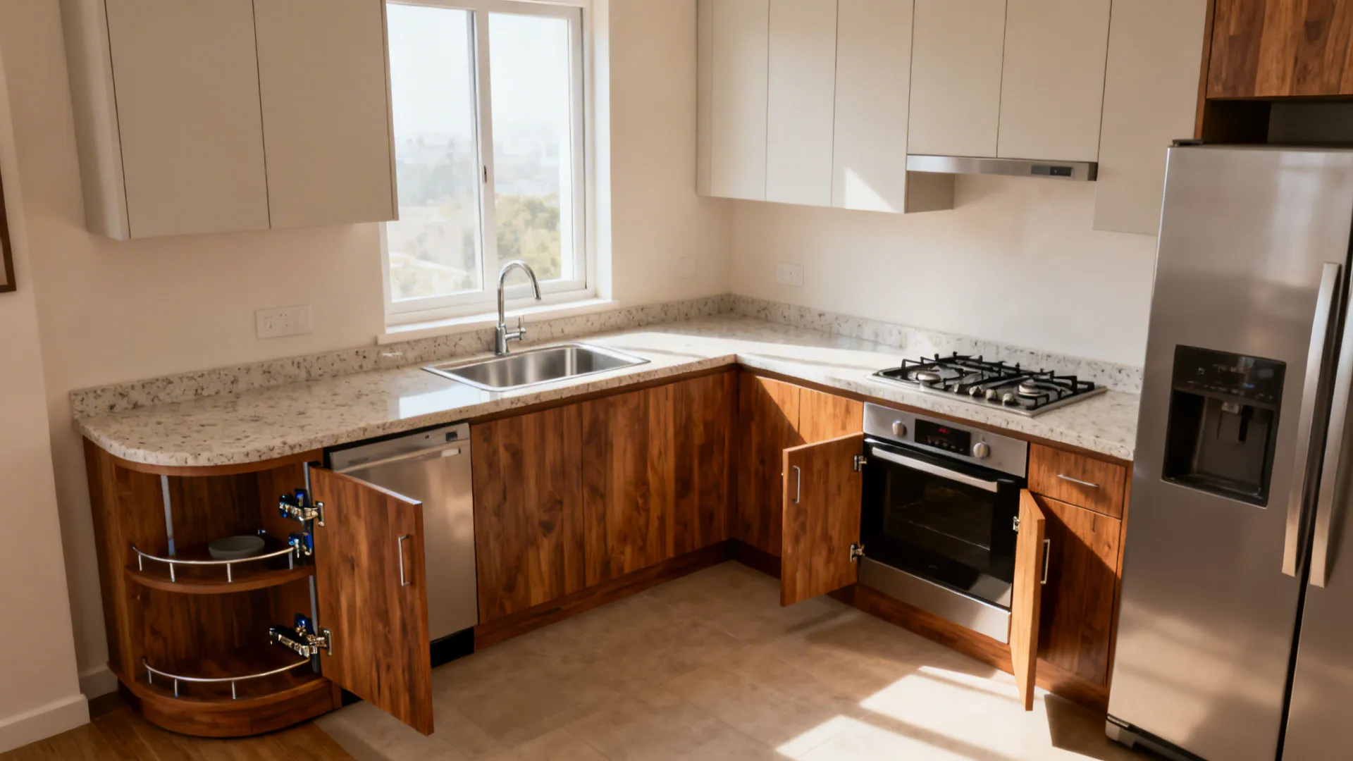 U- or L-Shaped Work Triangle for Efficient Flow