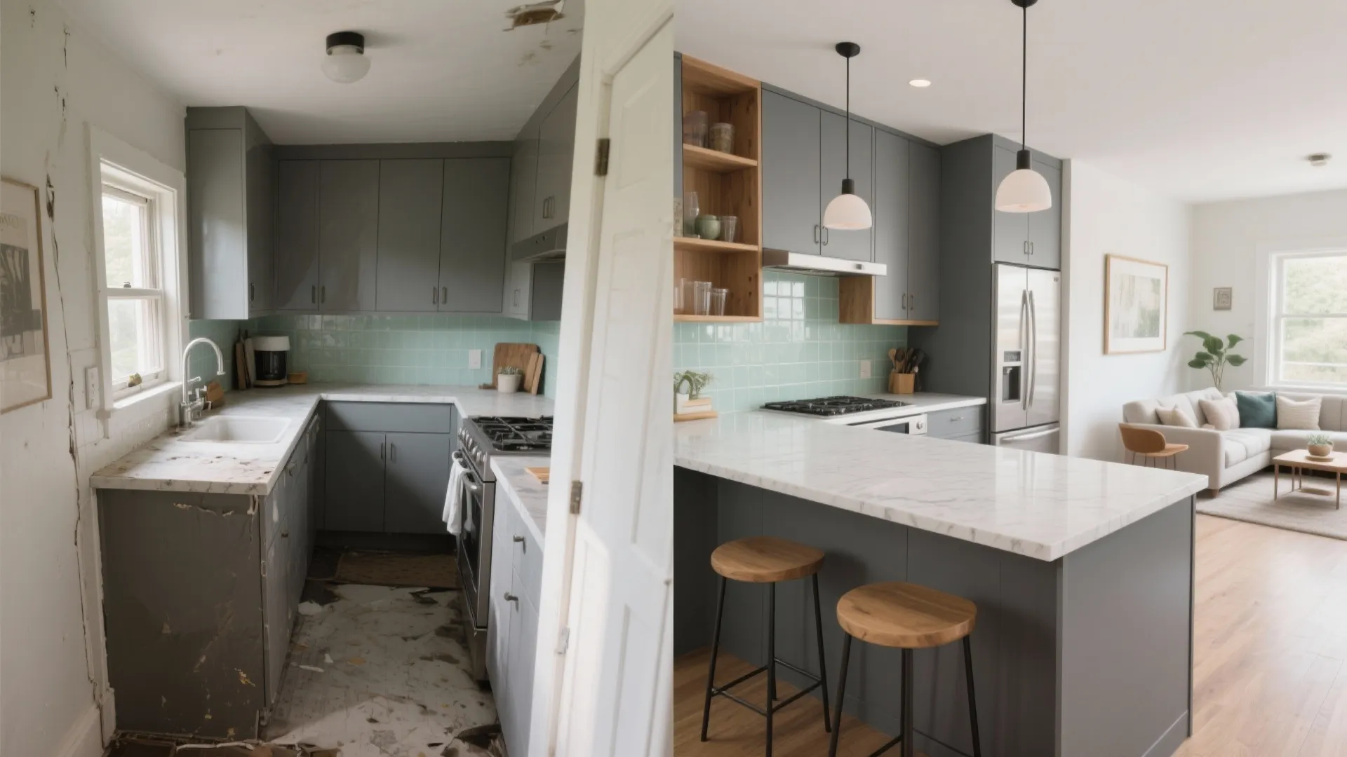 L-Shaped Layout to Maximize Counter Space