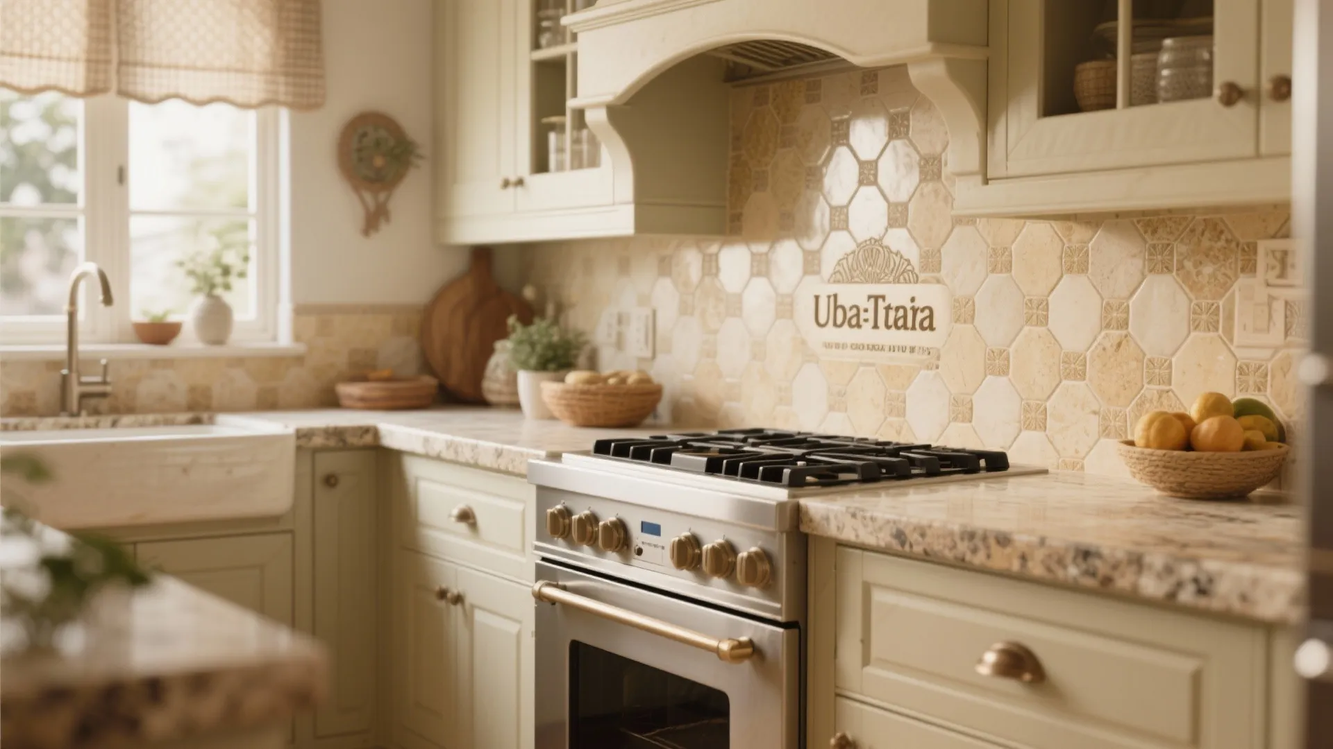 2. Warm Cream or Beige Mosaic