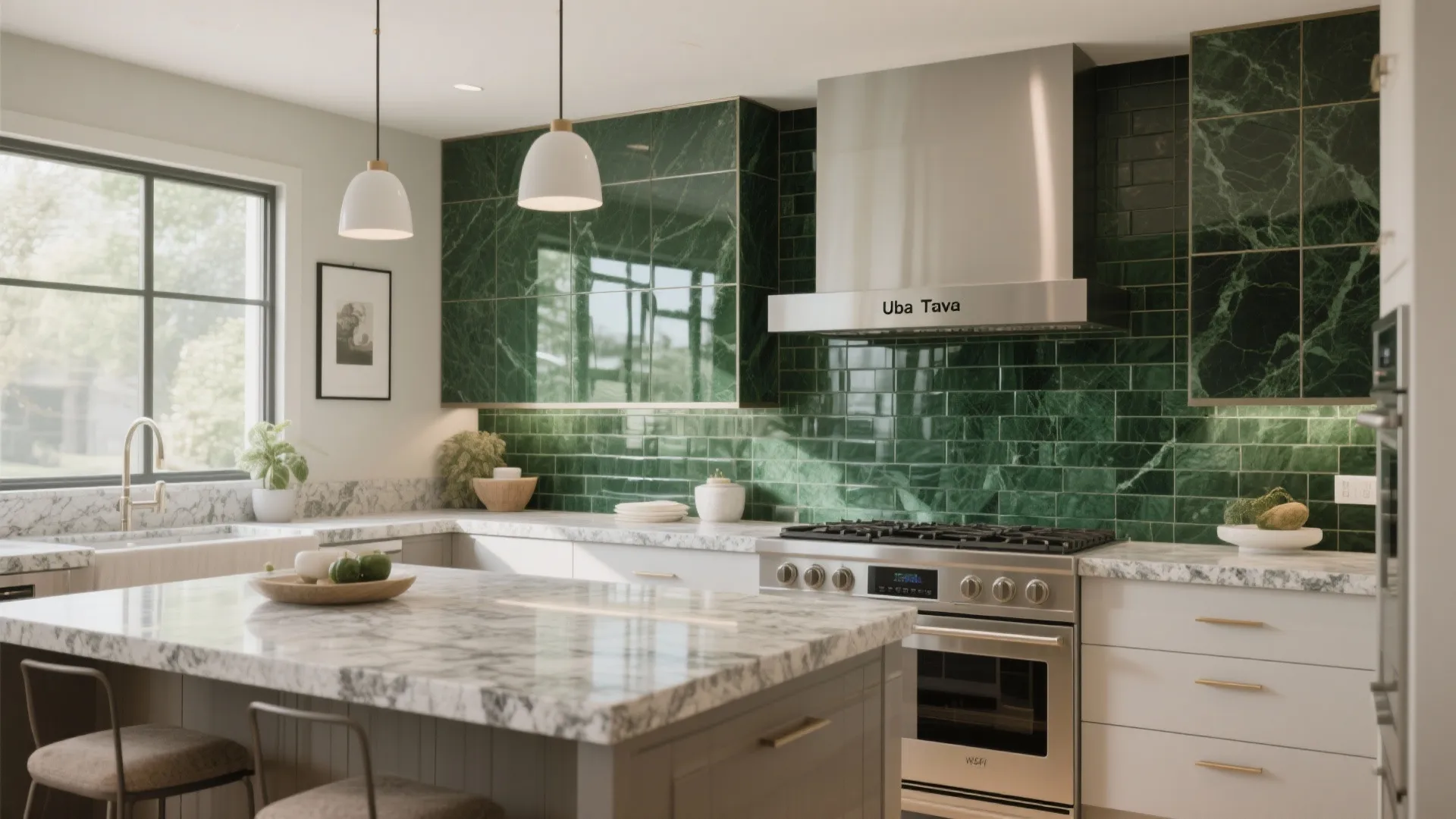 3. Glass Tile in Deep Green
