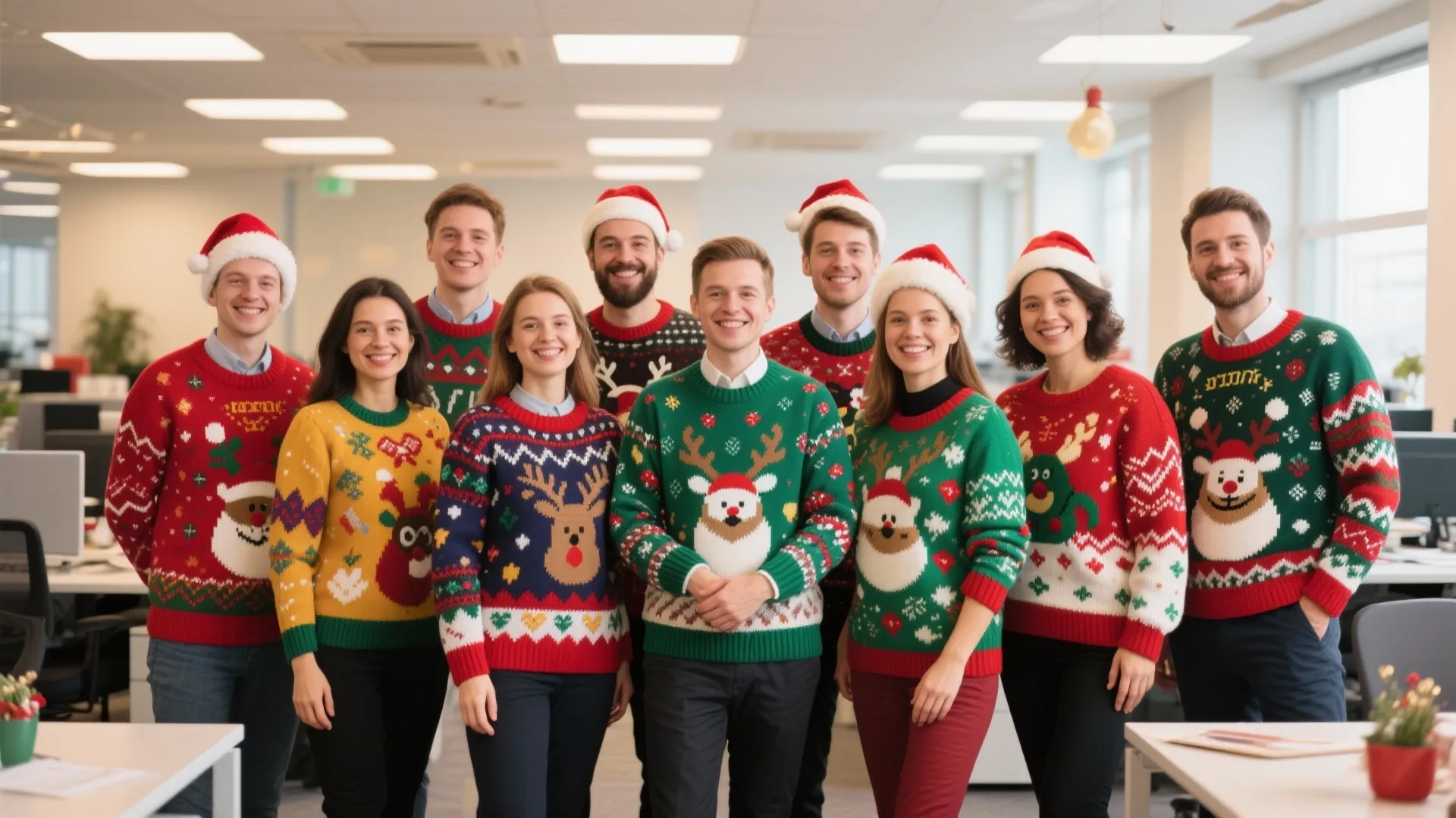 1. The "Ugly Sweater" Group Photo