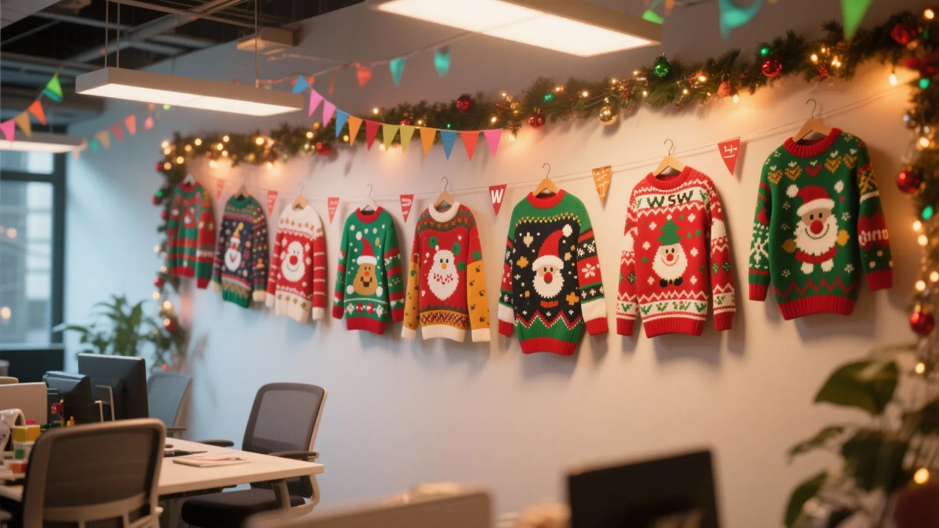 6. Shared Ugly Sweater Wall