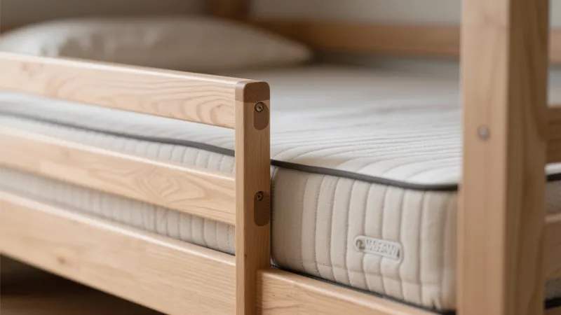 Scandinavian Wooden Bunk Bed with Comfort Mattress
