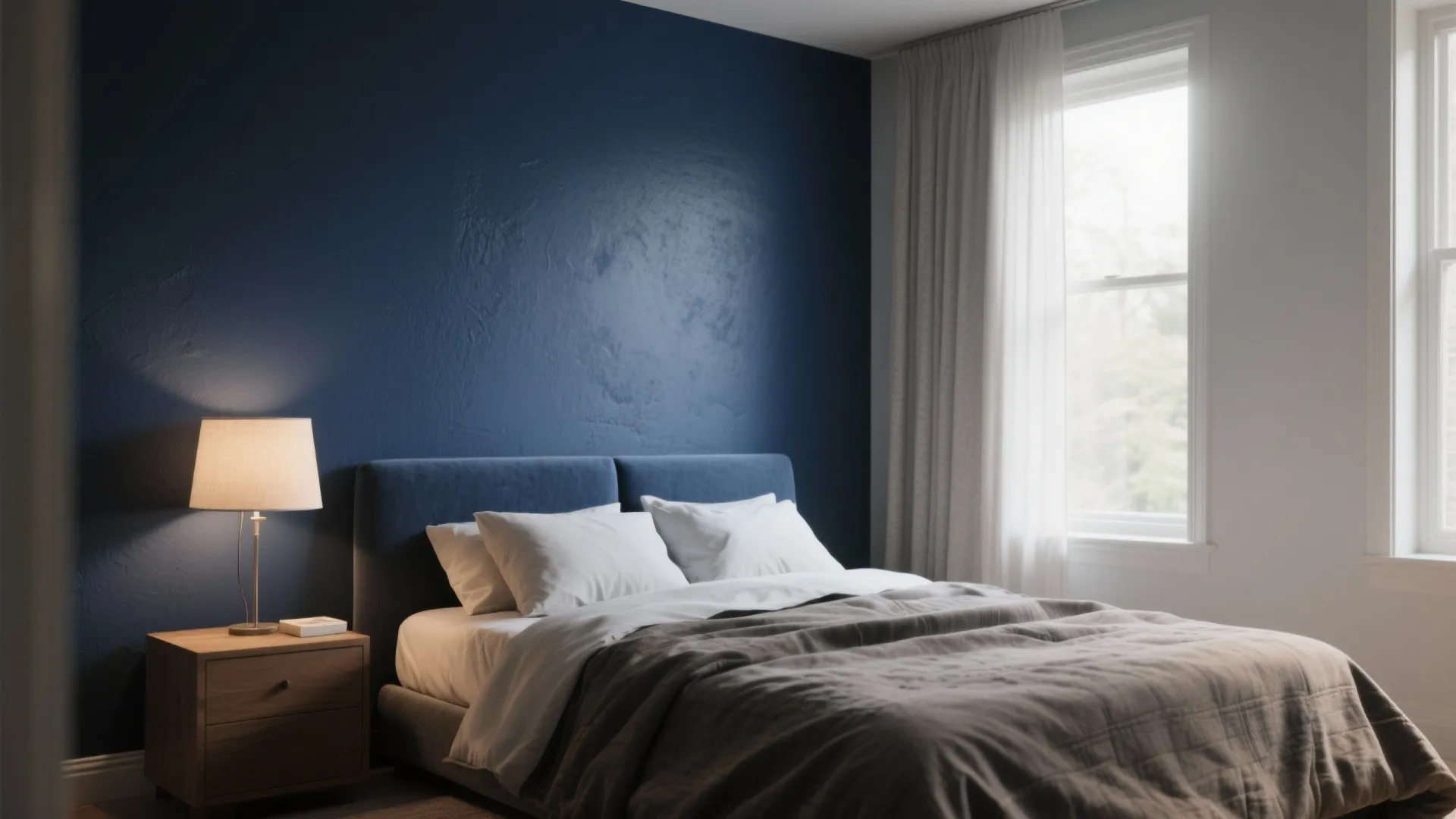 2. Use an ultra-matte accent carefully for cozy depth