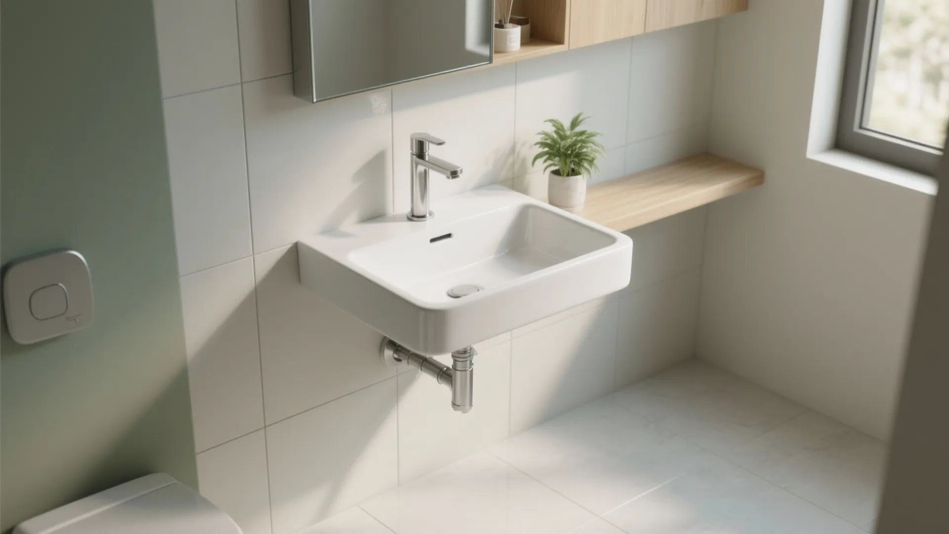 Ultra-Slim Wall-Mounted Sink (16–18" W x 9–12" D)
