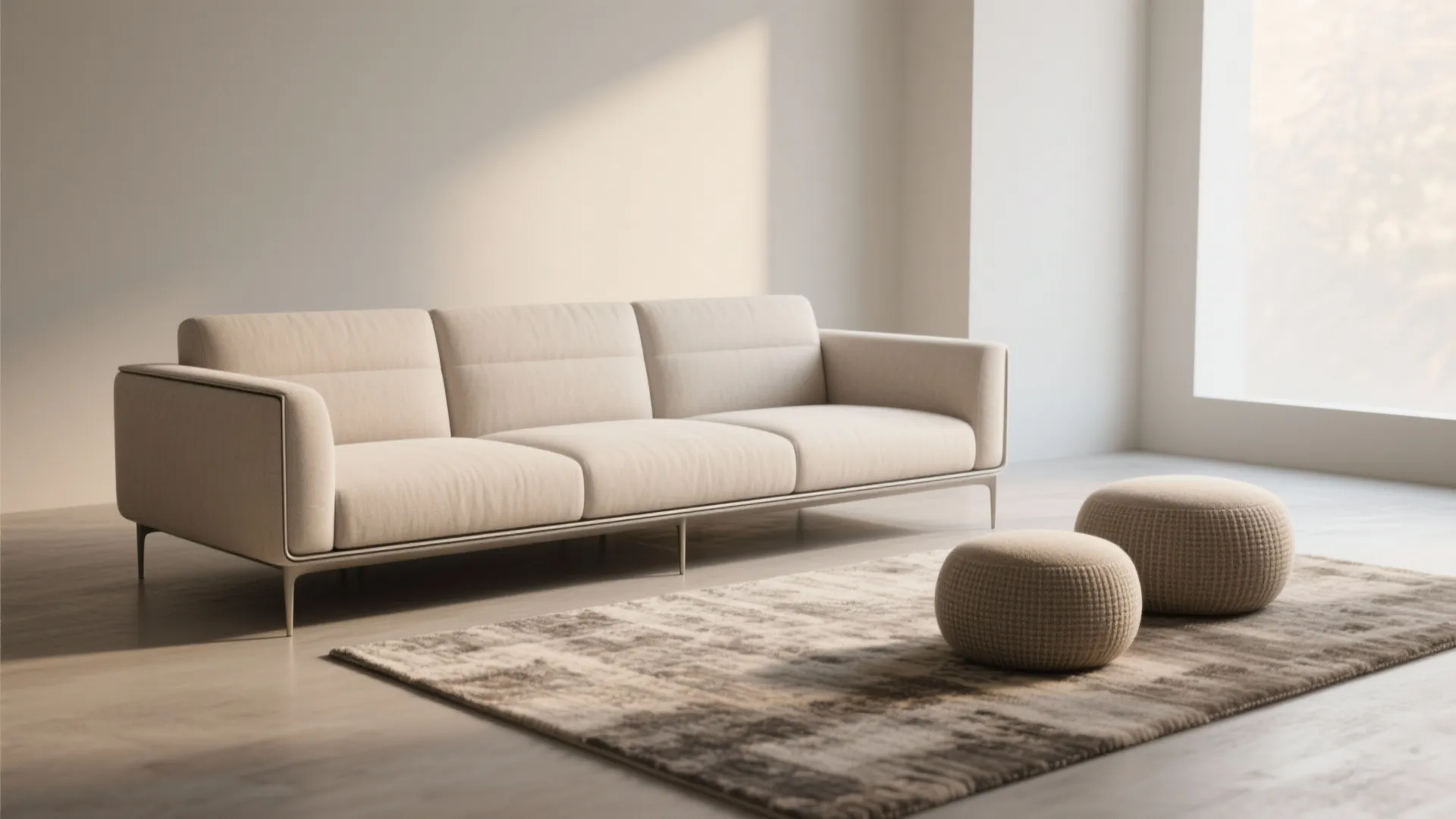 5. Ultra-slim Frame Sofa: Light, airy, and modern