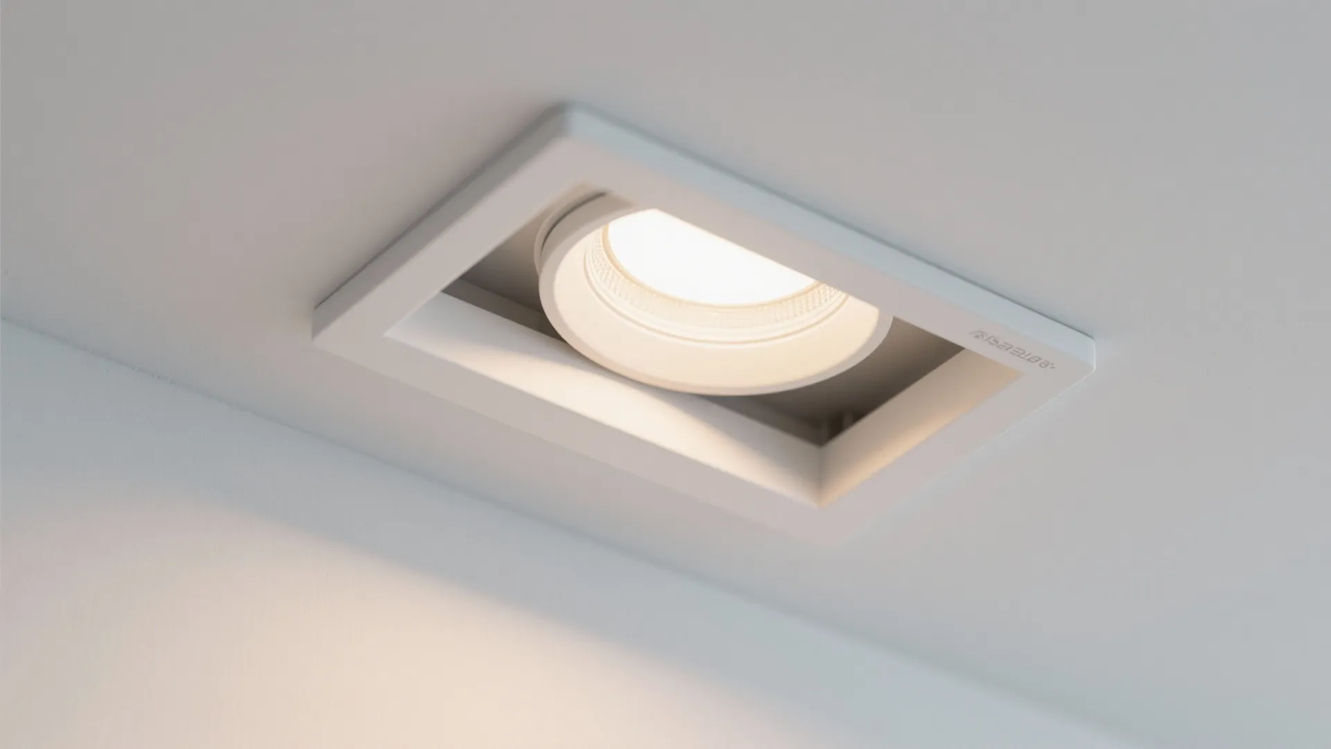 Low-profile recessed spots in a simple grid