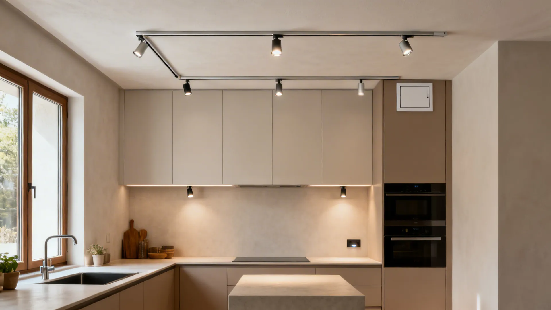 Ultra-thin gypsum drop with accent rails