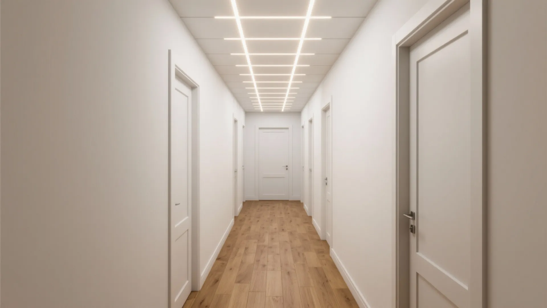Ultra-slim ceiling grid with tunable-white control