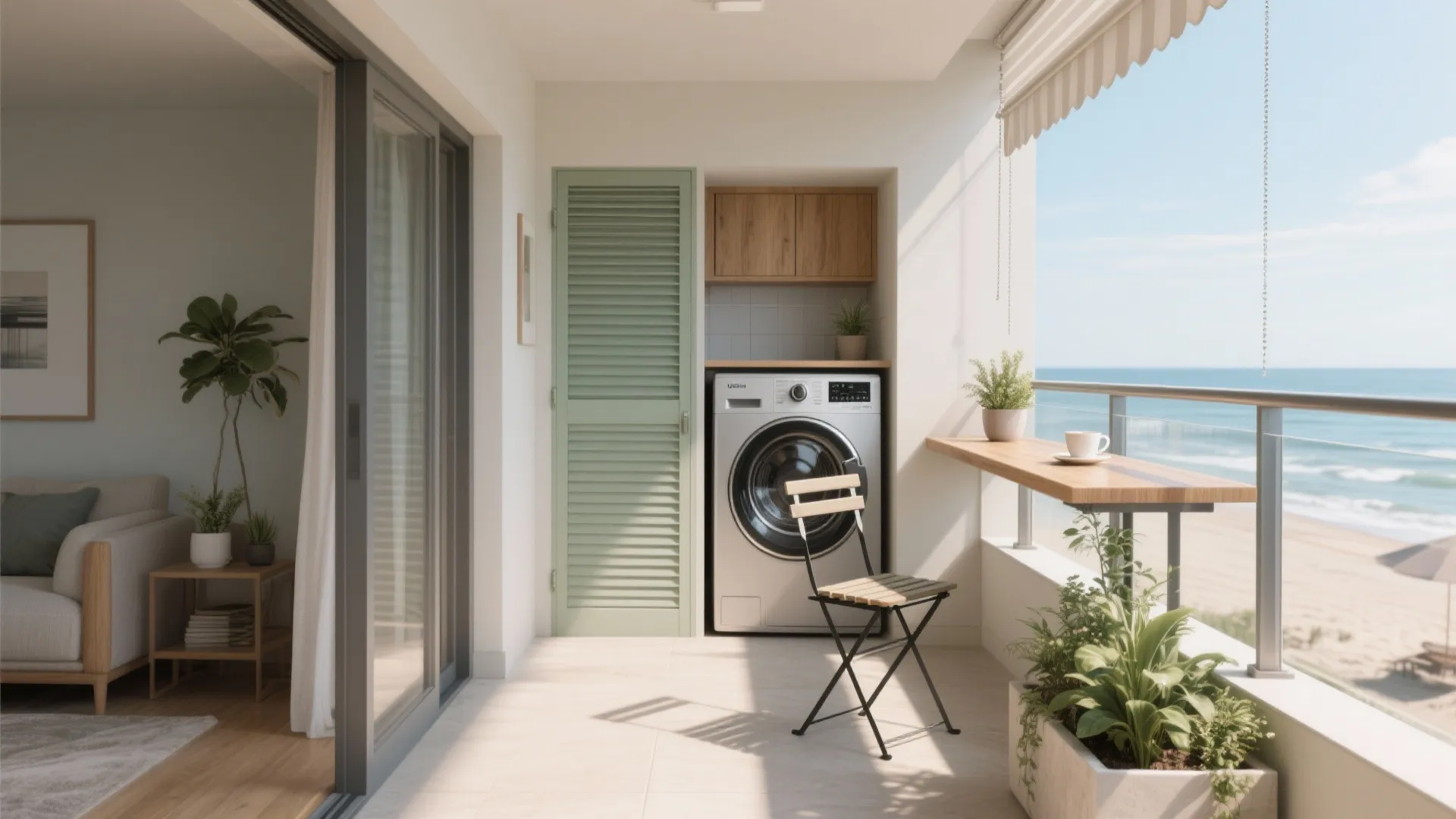 Balcony–Utility Hybrid for Coastal Living