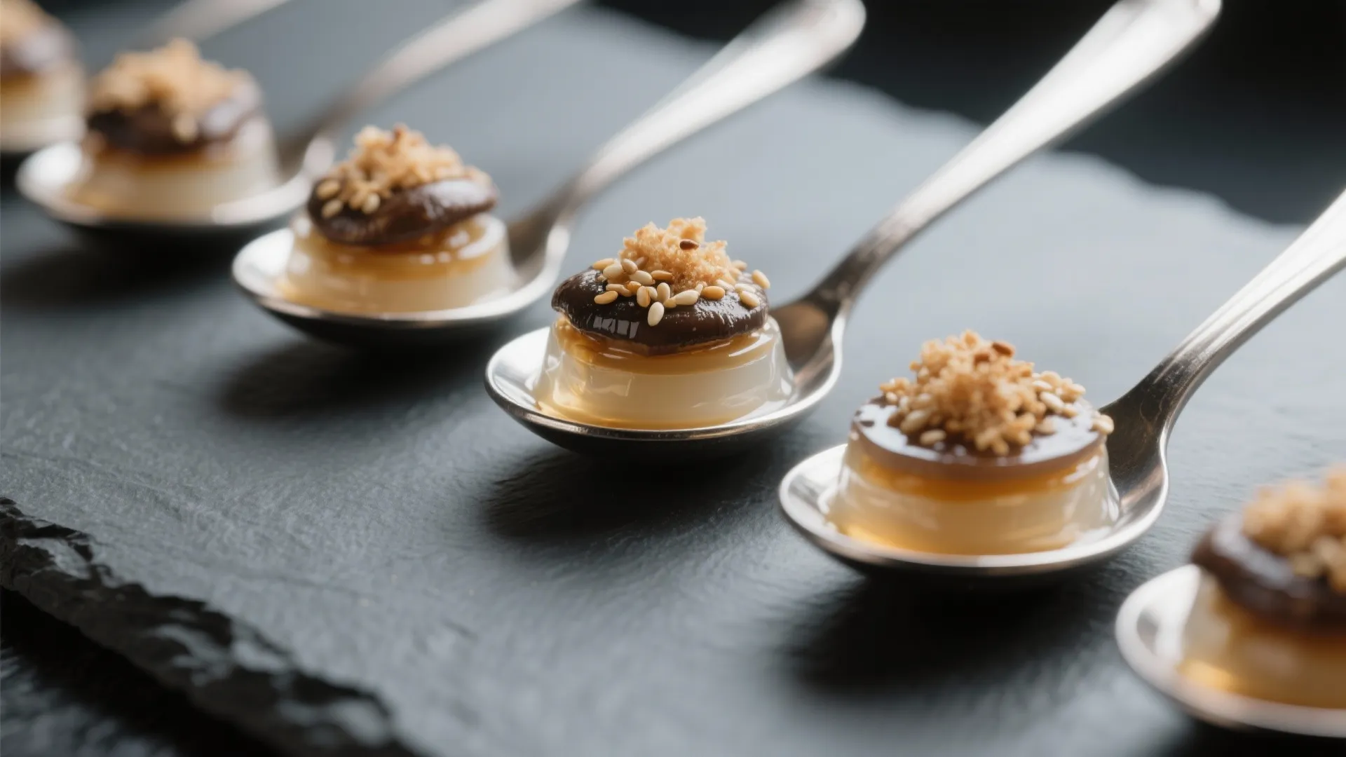 5. Surprise Spoon — Layered Umami Shots