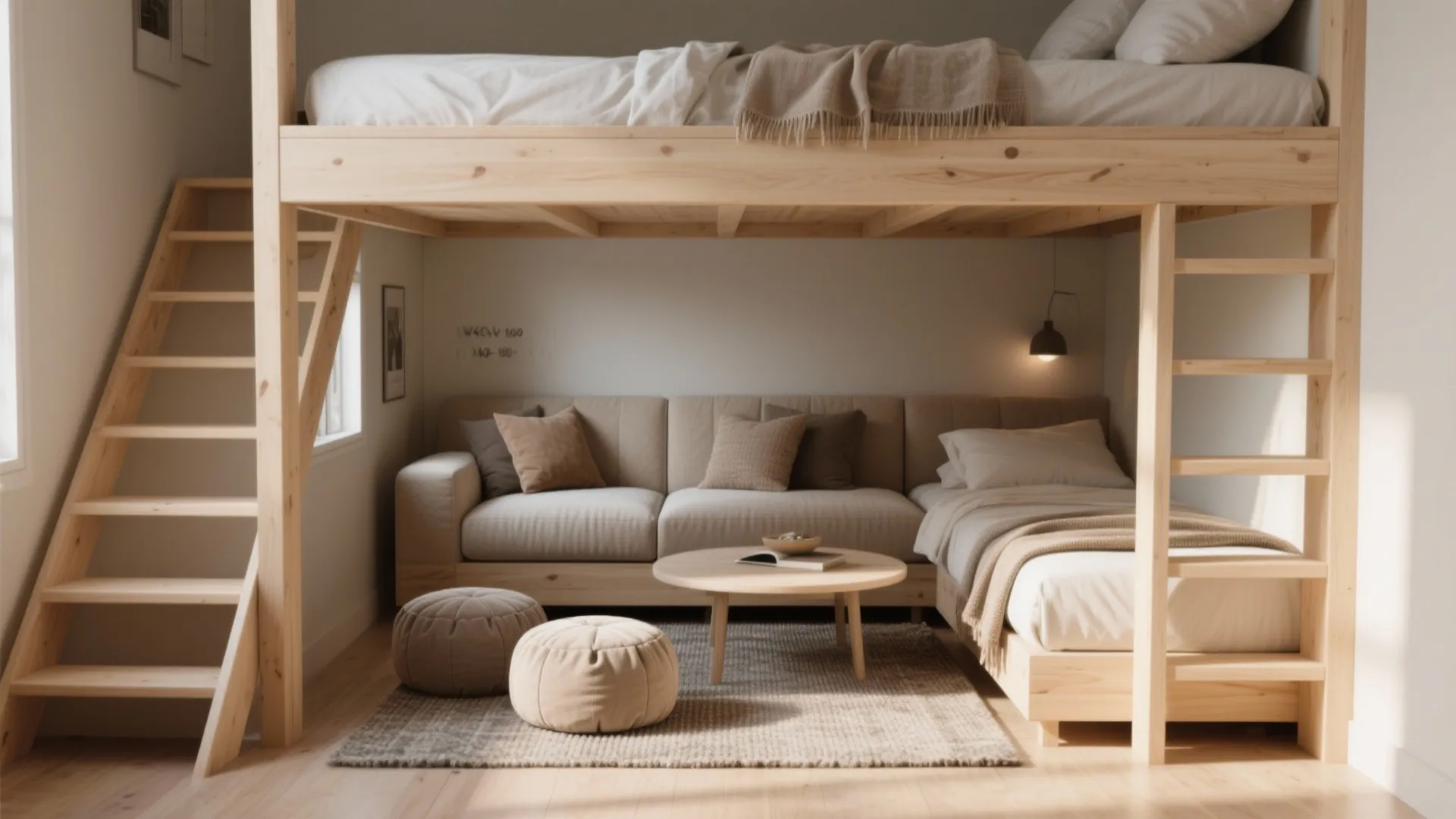 1. Turn the under-bed into a mini-living area