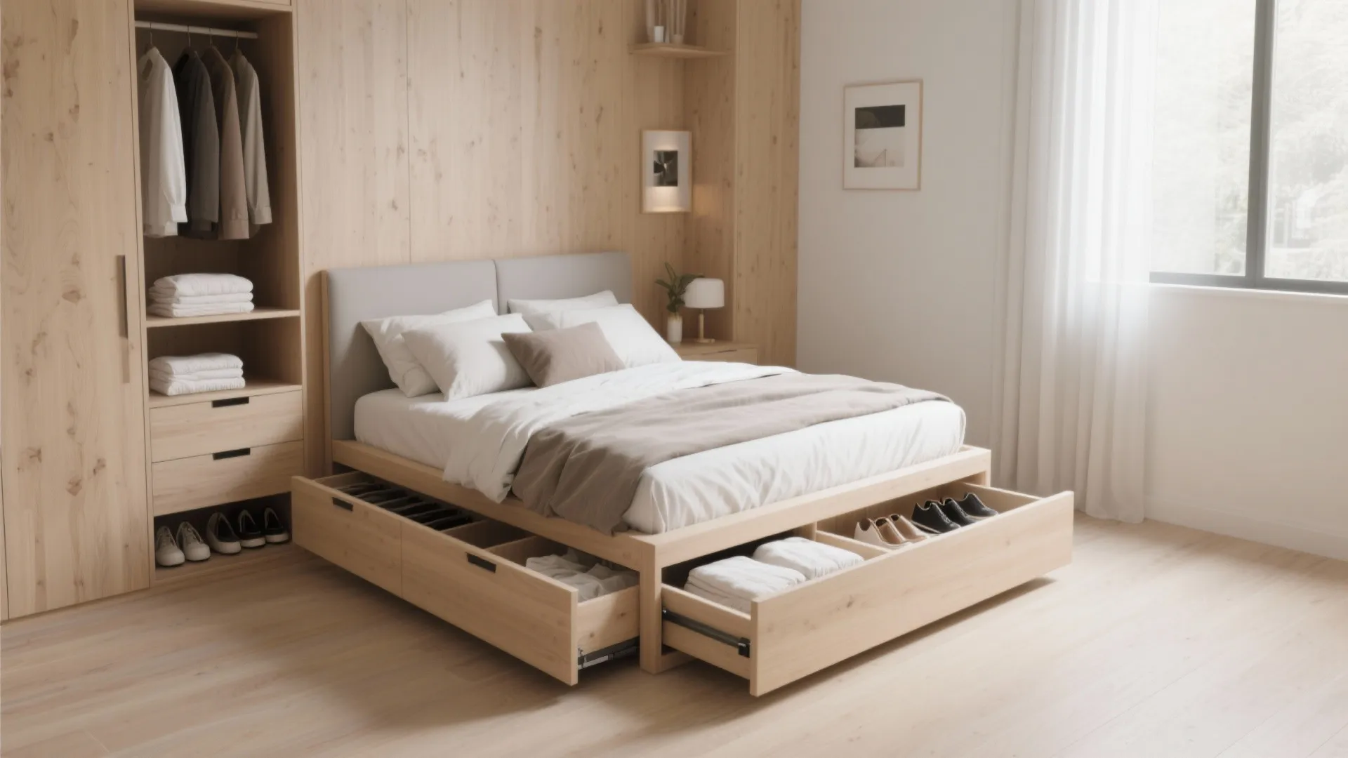 Under-Bed Integrated Wardrobe Drawers