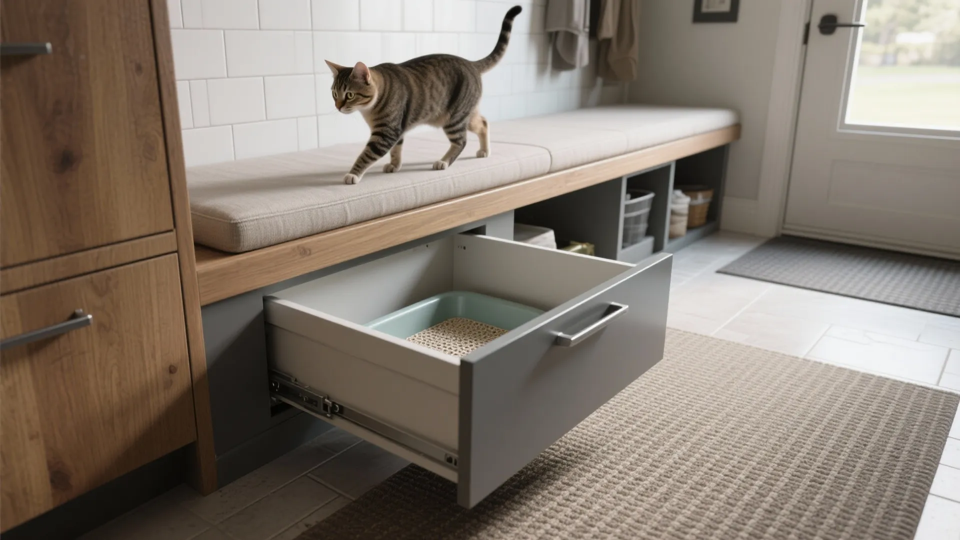 2. Under-Bench Pull-Out Box