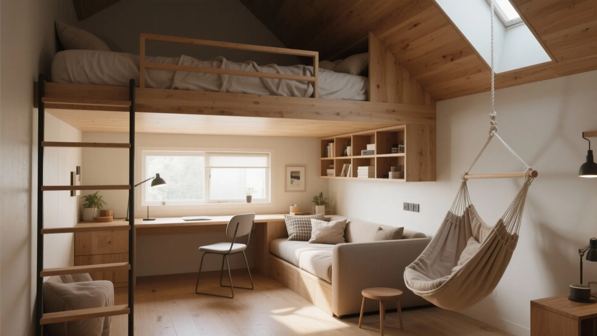 3. Make the under-bunk a multifunctional space