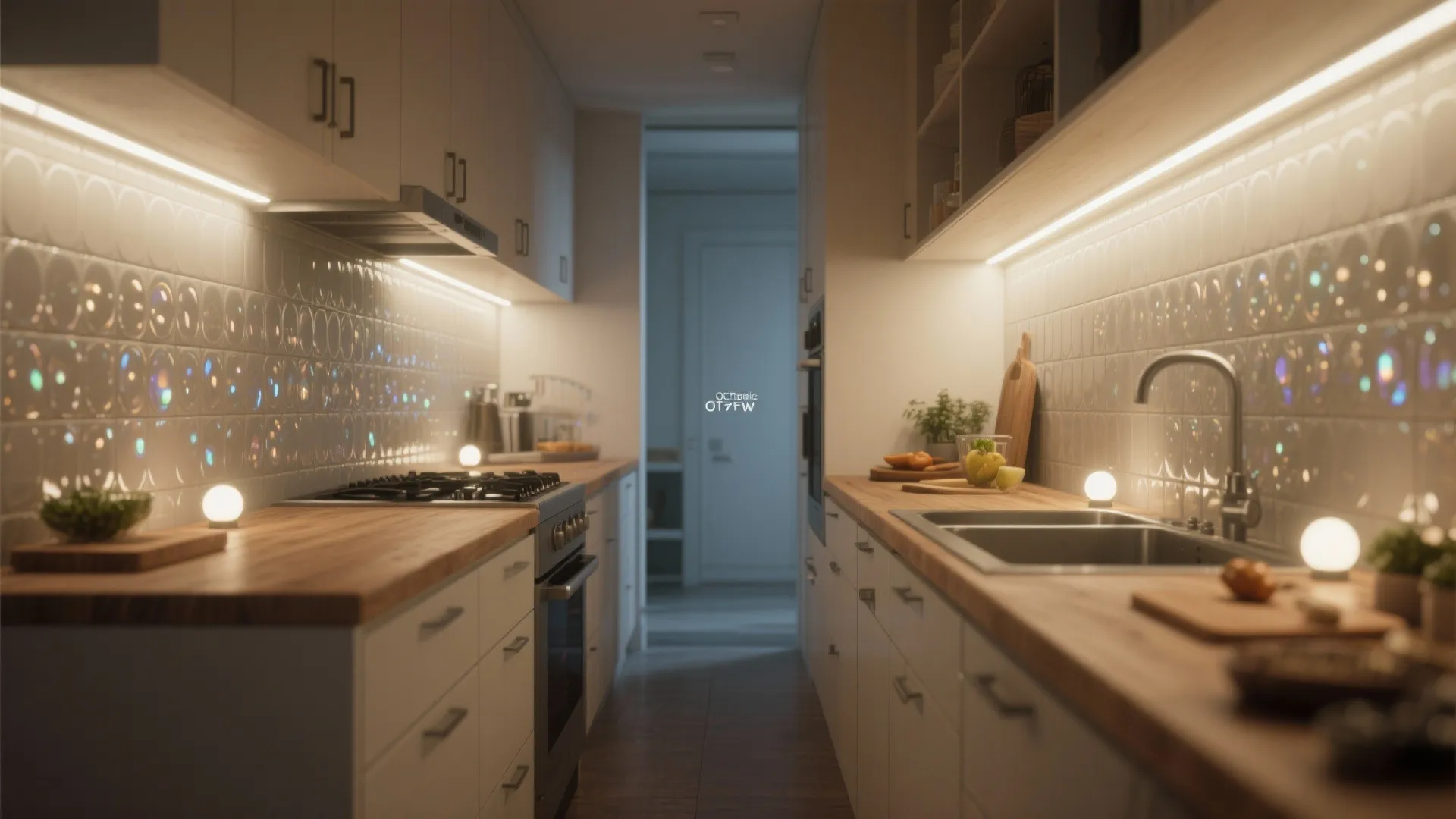 4. Under-Cabinet Bubble Strips for Kitchen Ambiance