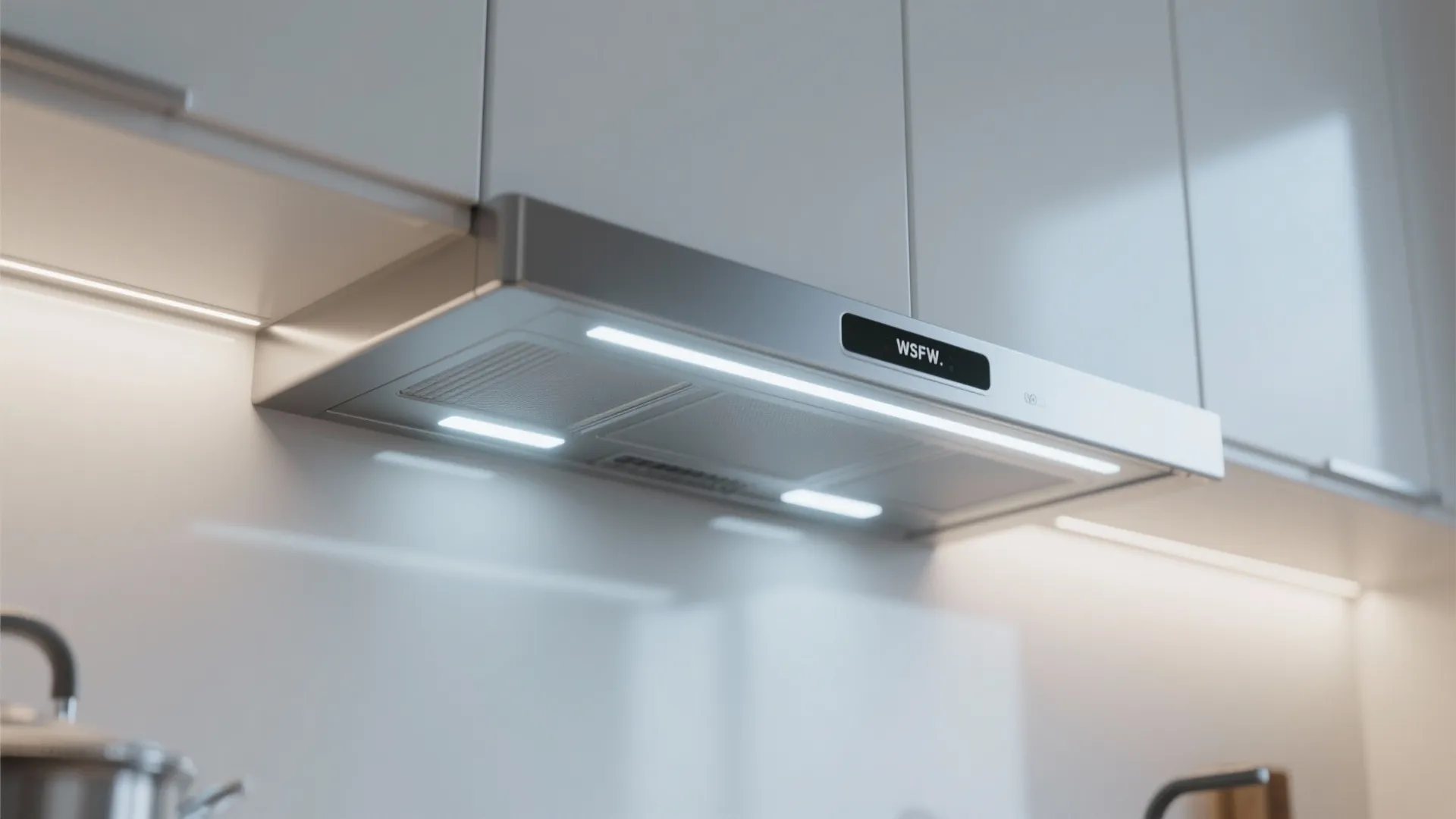 4. Under-cabinet low-profile hood with LEDs
