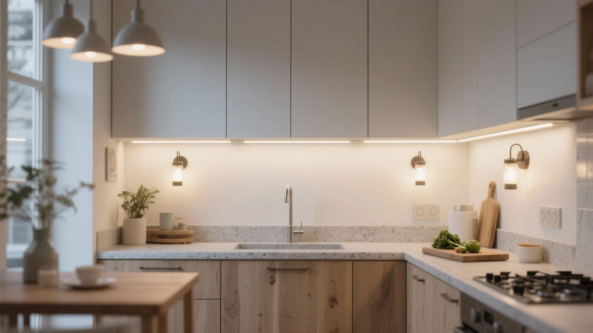 Under-Cabinet Meets Mini Wall Sconce Hybrid