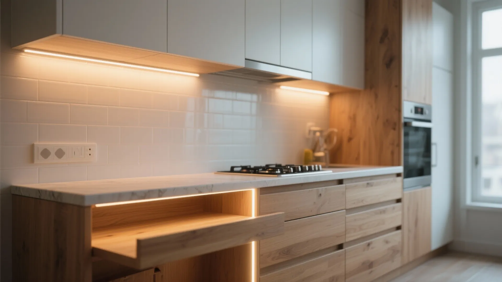 6. Under-Cabinet LED Shelf