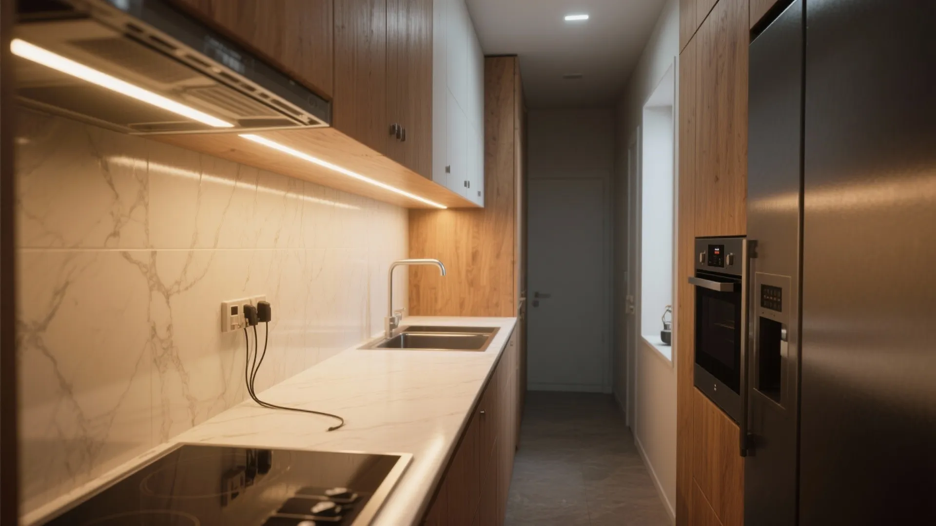 1. Under-Cabinet Permanent LED Strips