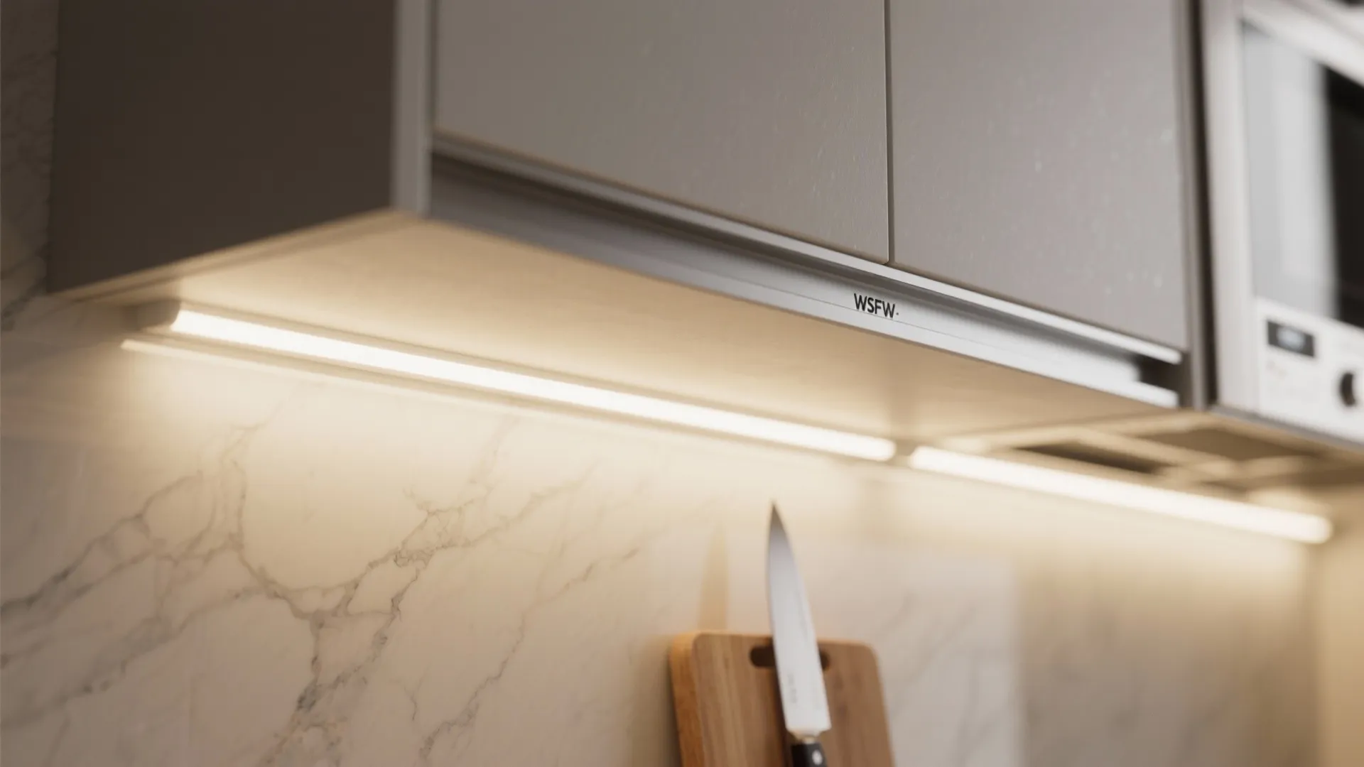 Under-cabinet LEDs for shadow-free prep