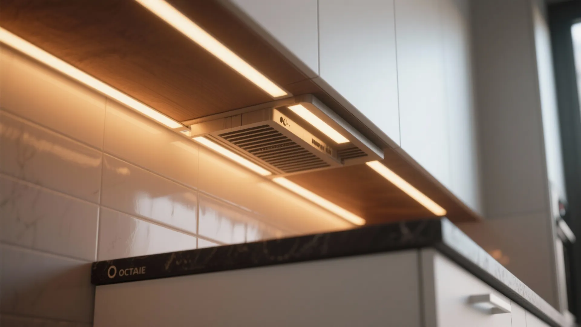 3. Integrate under-cabinet lighting