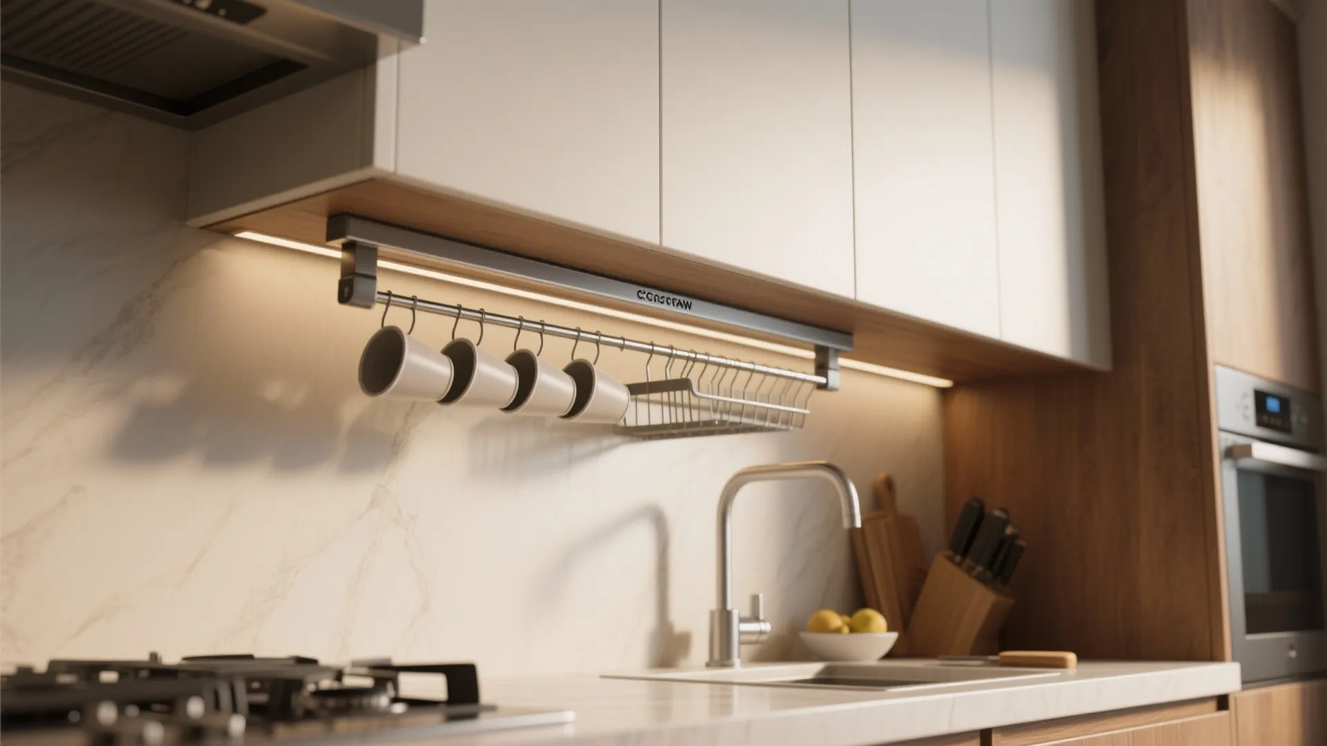 2. Under-Cabinet Drop Rack