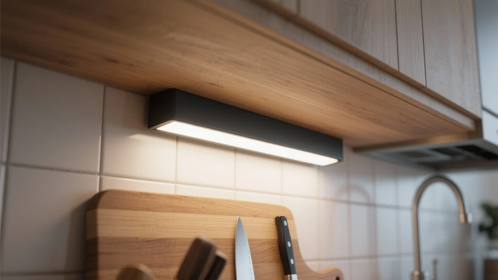 1. Under-cabinet wall sconces for focused task light