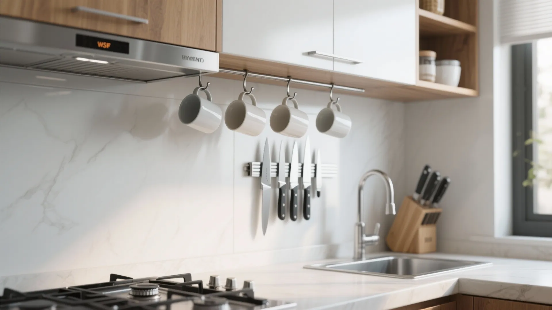 4. Under-Cabinet Hanging Storage