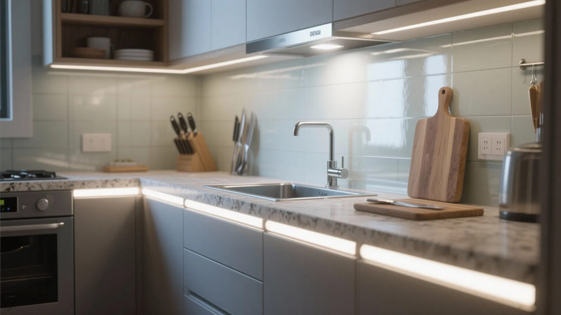 Task Lighting Under Cabinets and Over the Sink