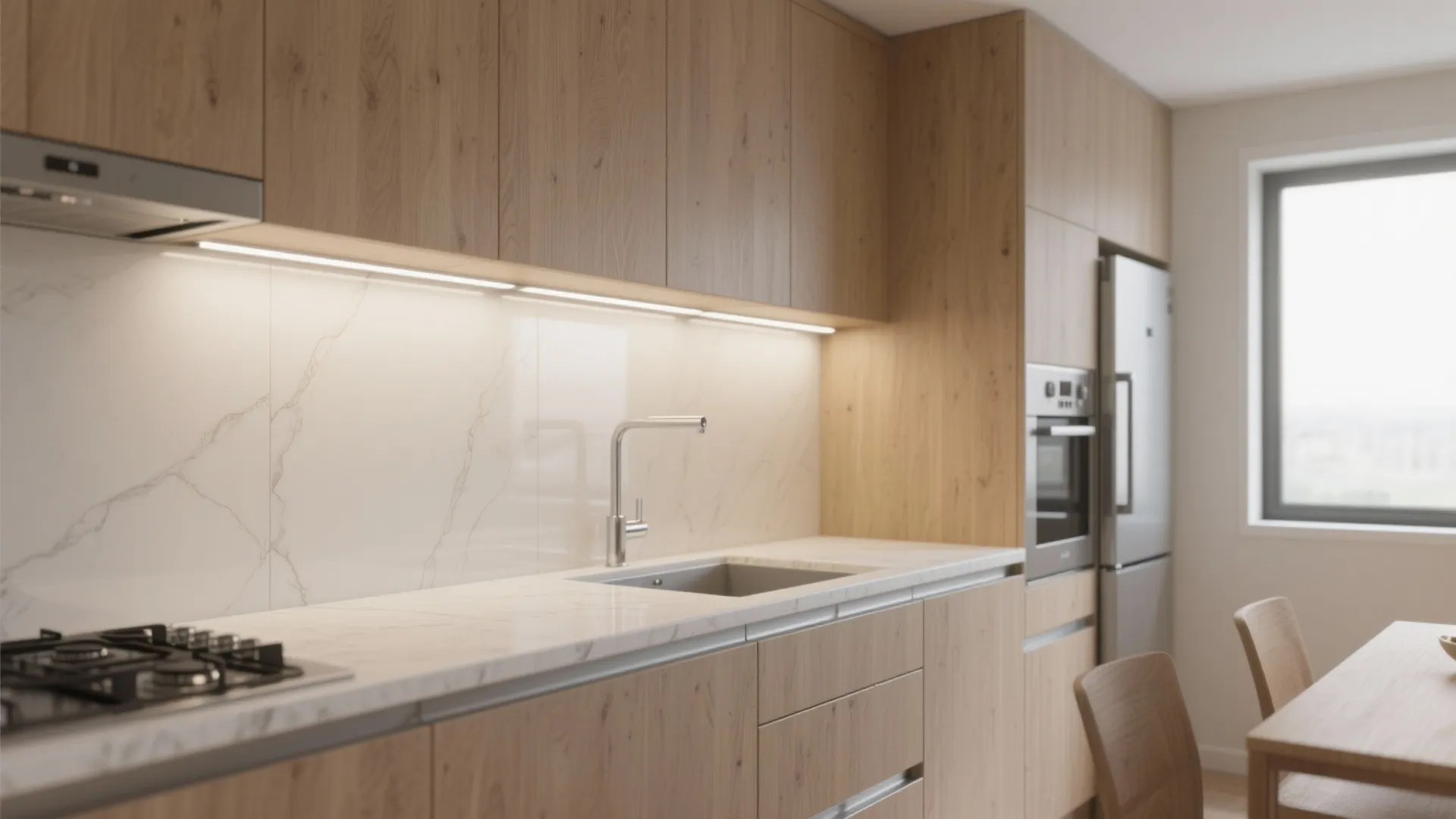 2) Under-cabinet linear task lighting for kitchens