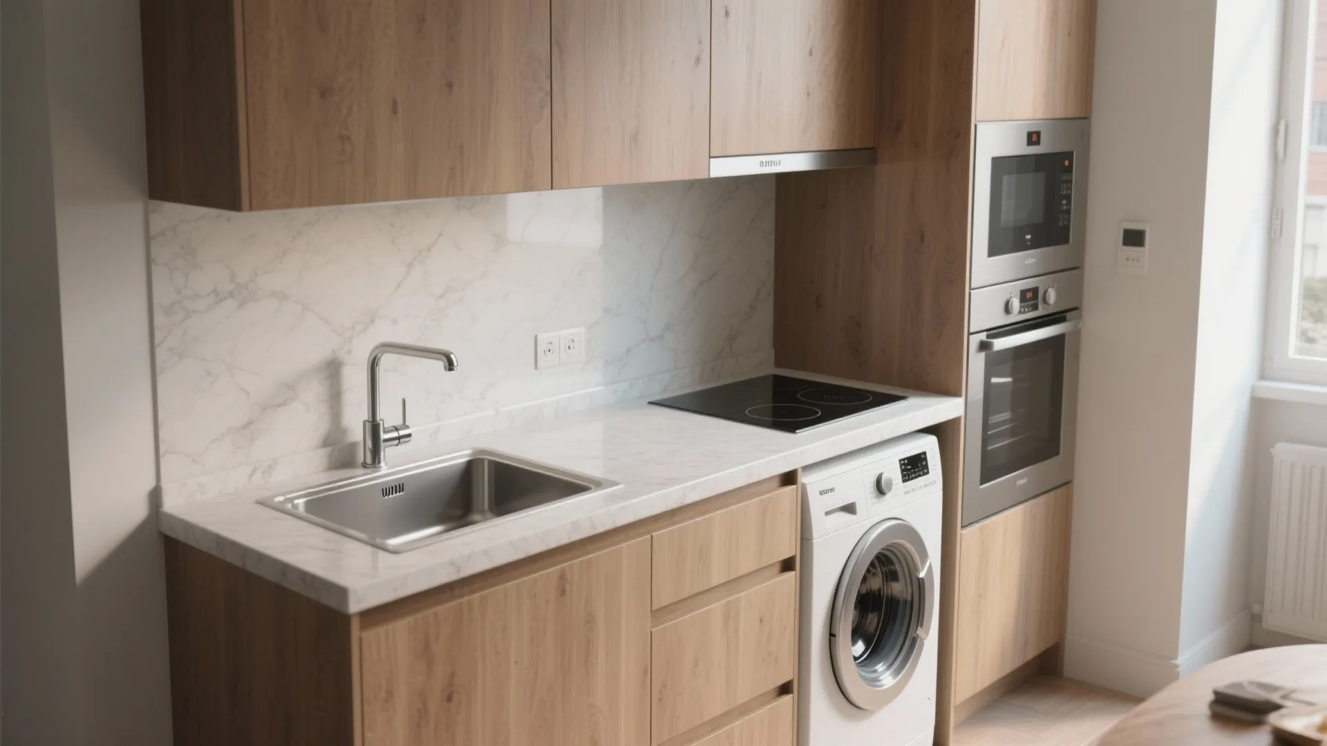 Idea 3 — Under-Counter Laundry with a Sink