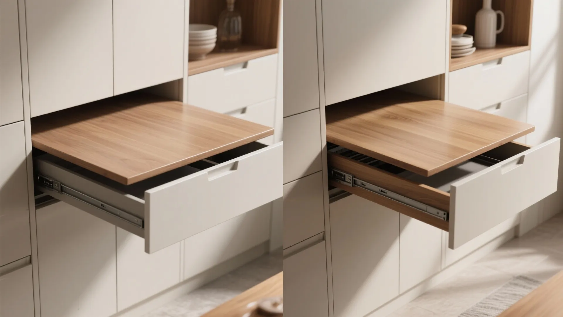 5. Under-counter slide-out dining